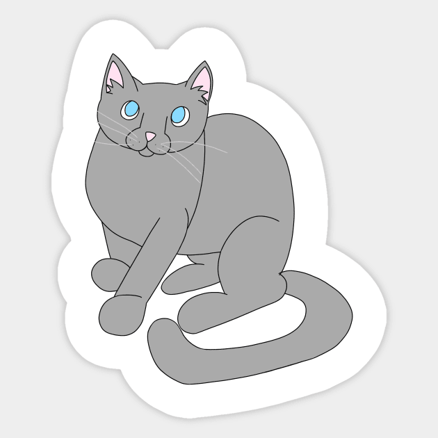 Gray cat Sticker by ScatTarp